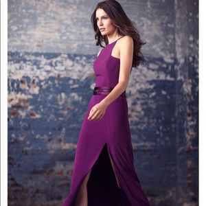 Halston purple evening gown NWT